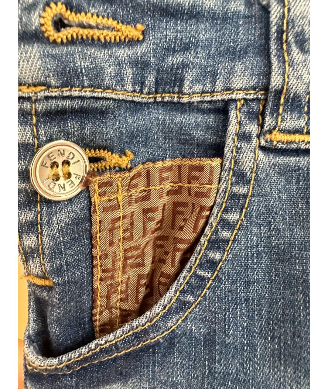 FENDI Синий деним комбинезон, фото 3