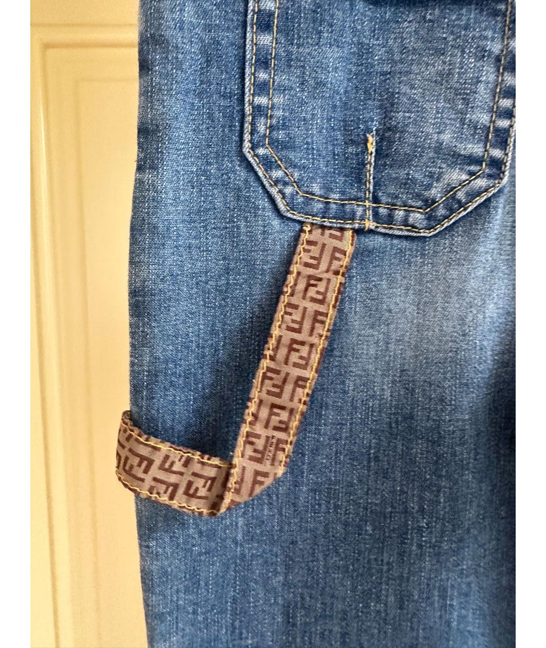 FENDI Синий деним комбинезон, фото 8