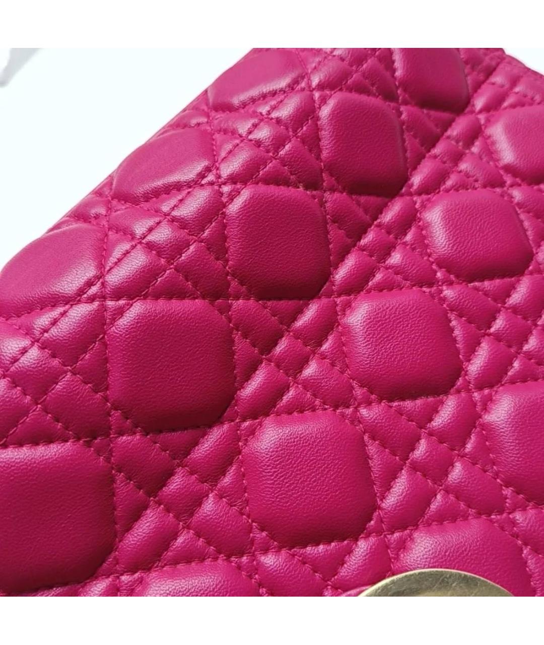 CHRISTIAN DIOR Розовая кожаная сумка тоут, фото 6