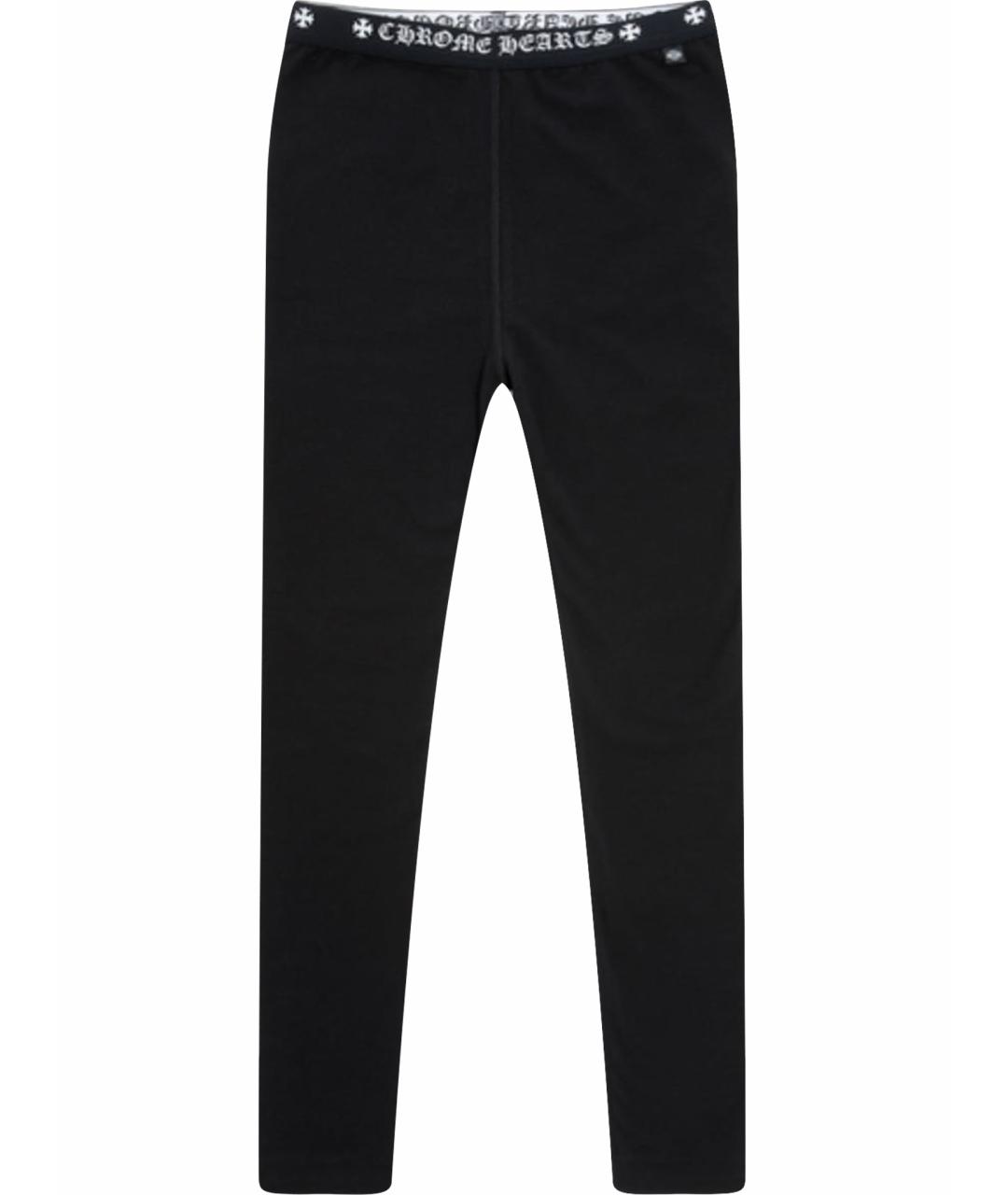 CHROME HEARTS Черные хлопковые леггинсы и велосипедки, фото 1