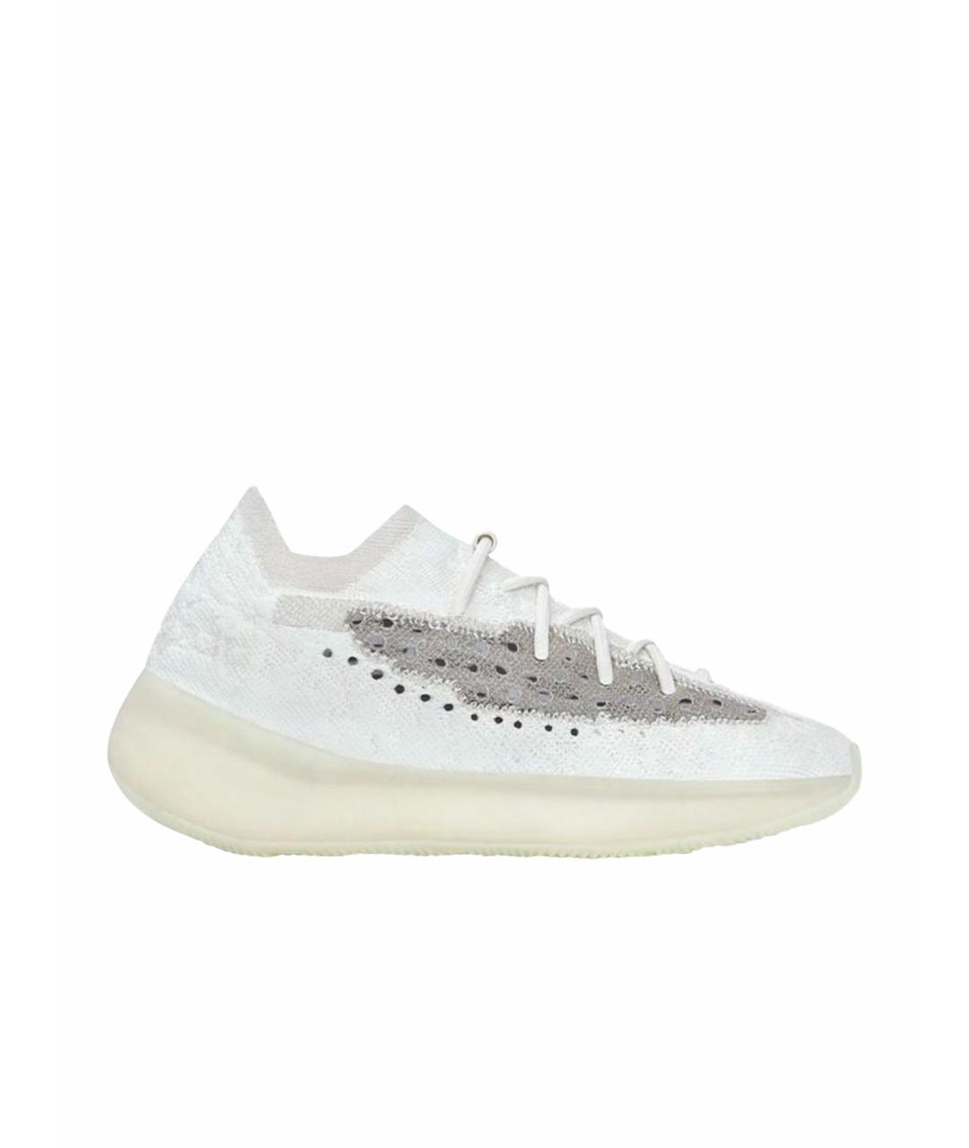 ADIDAS YEEZY Белые синтетические низкие кроссовки / кеды, фото 1