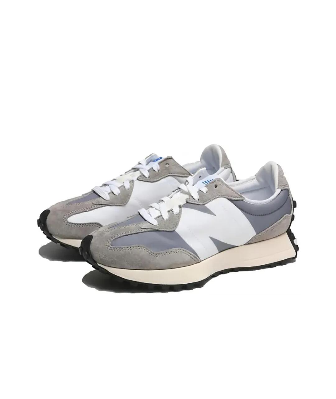 NEW BALANCE Серые замшевые низкие кроссовки / кеды, фото 2