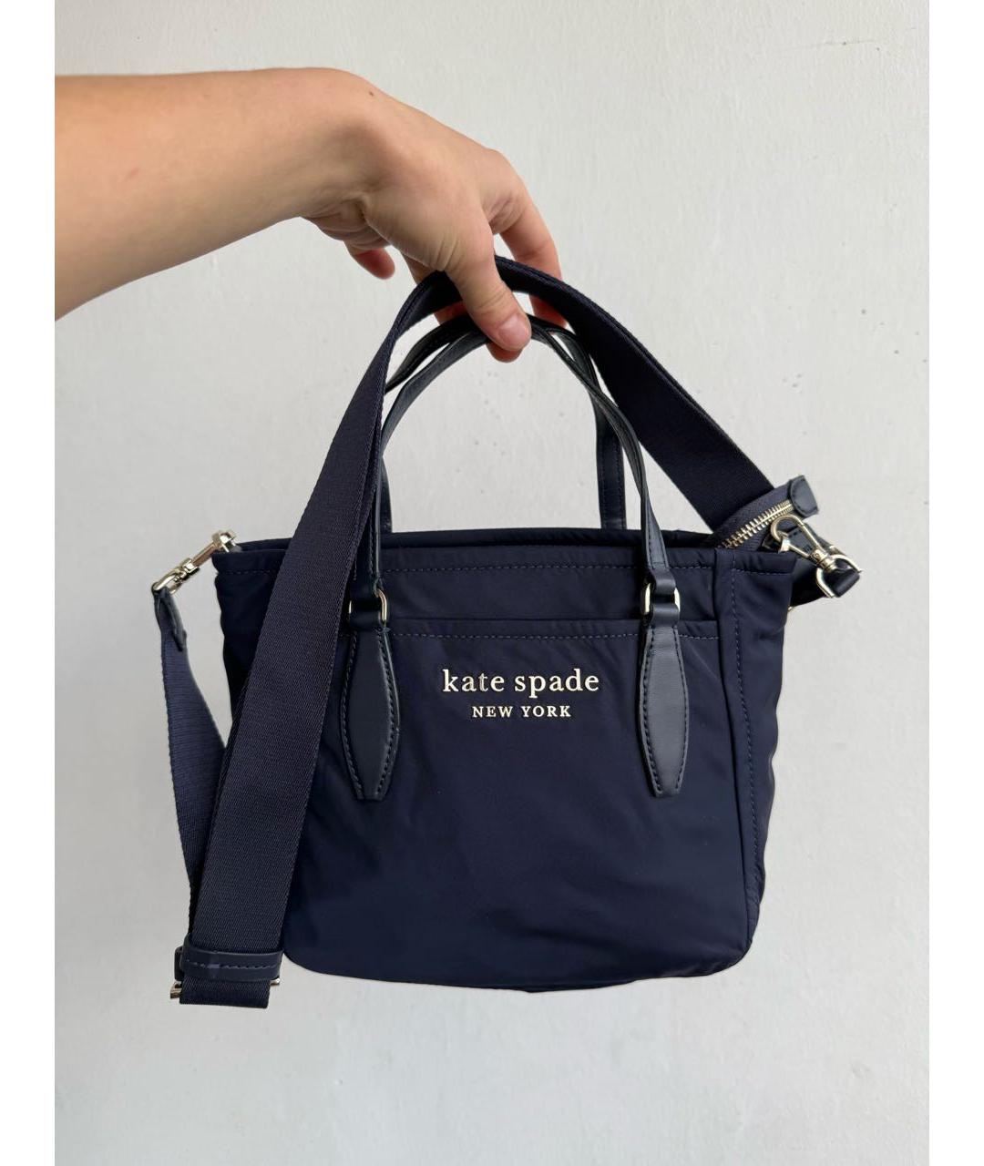 KATE SPADE Темно-синяя сумка тоут, фото 2