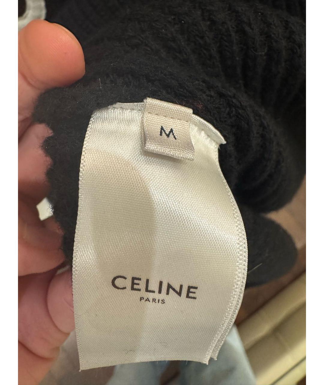 CELINE Черный шерстяной джемпер / свитер, фото 4