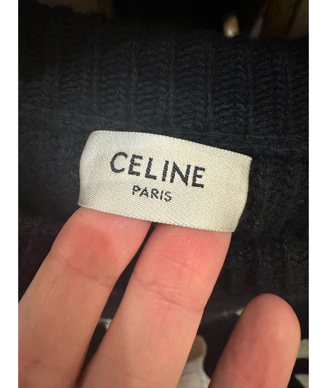 CELINE Черный шерстяной джемпер / свитер, фото 2