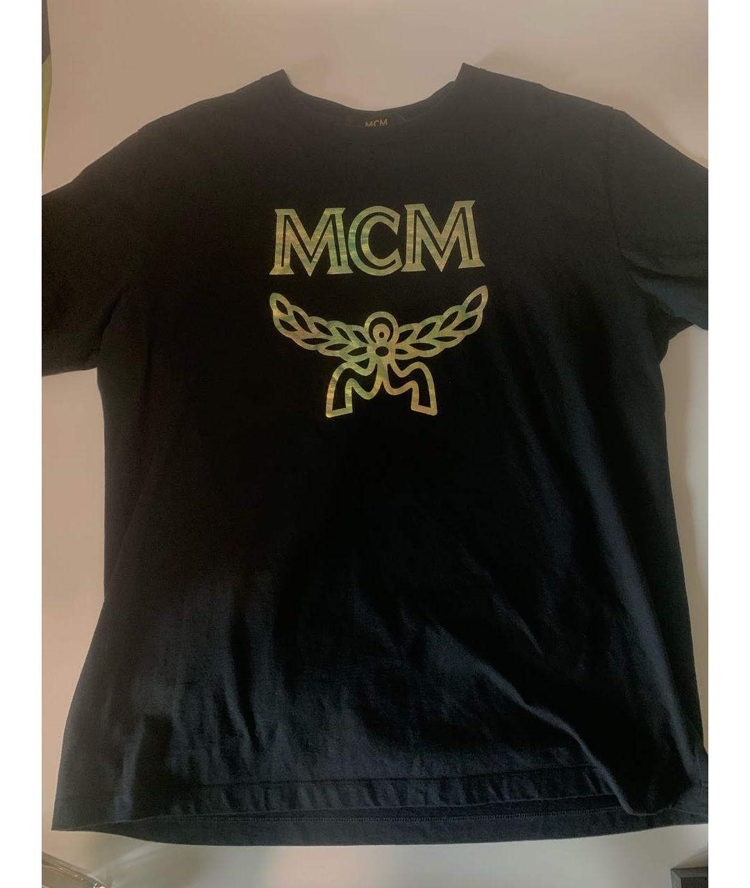 MCM Черная хлопковая футболка, фото 8