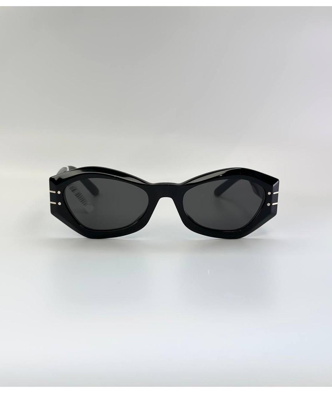 CHRISTIAN DIOR Черные пластиковые солнцезащитные очки, фото 4