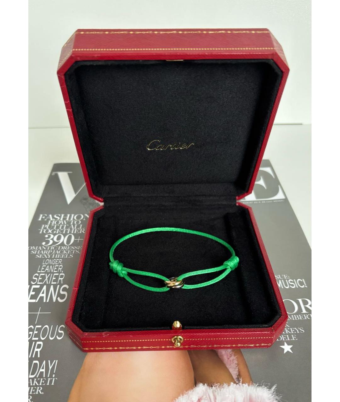 CARTIER Зеленый браслет из розового золота, фото 2