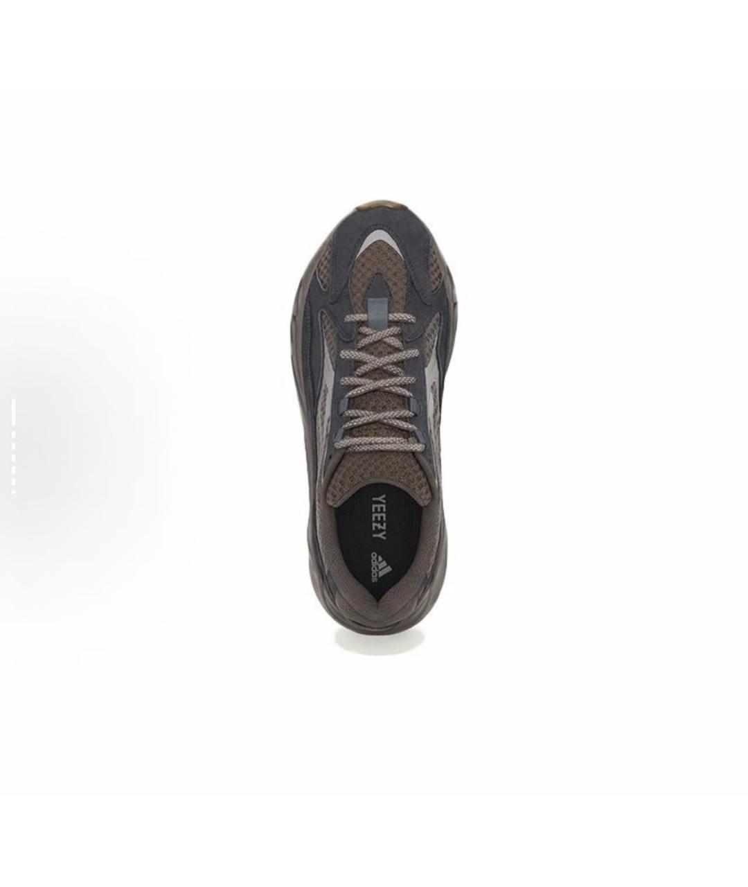 ADIDAS YEEZY Коричневые замшевые низкие кроссовки / кеды, фото 4