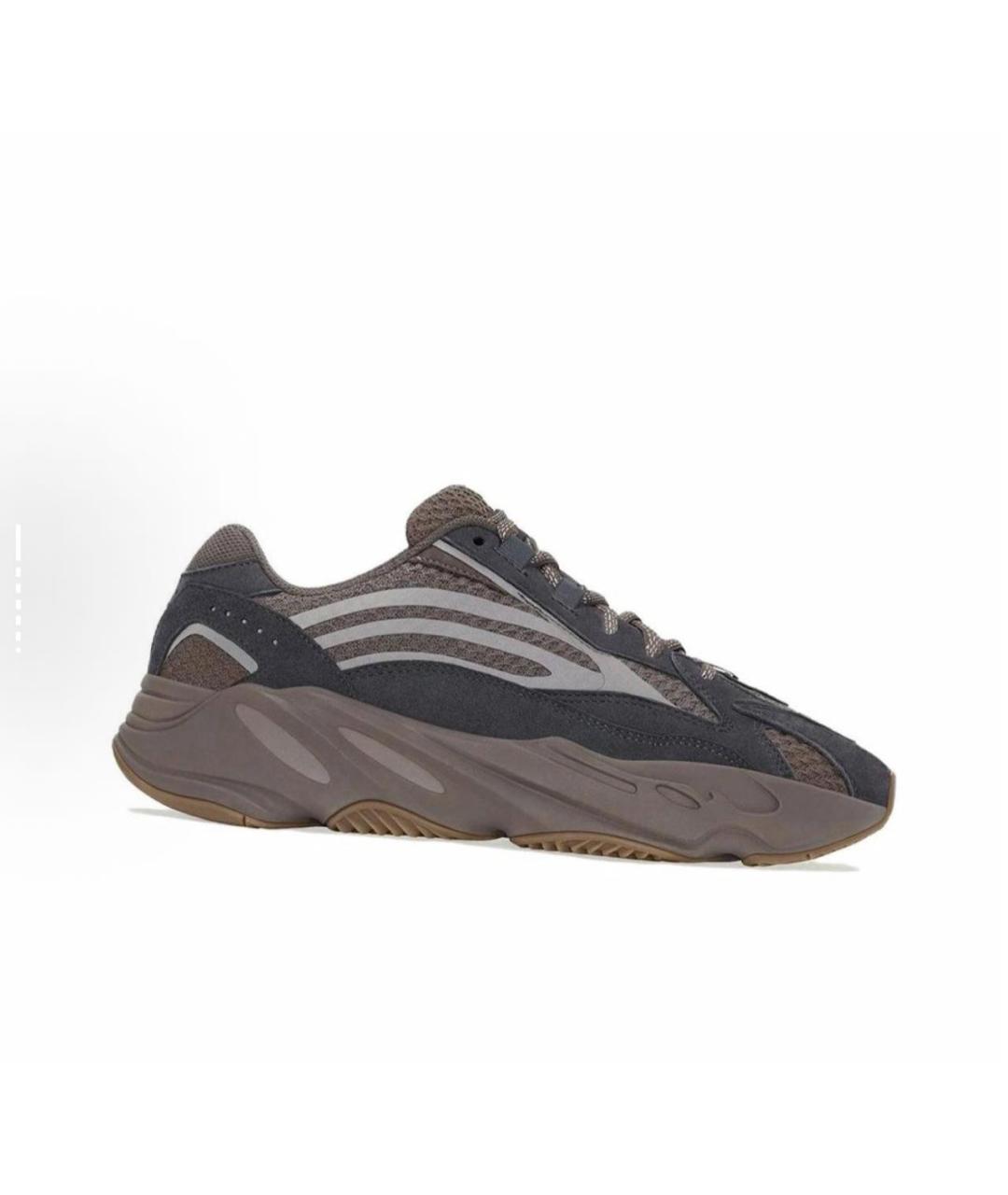 ADIDAS YEEZY Коричневые замшевые низкие кроссовки / кеды, фото 2