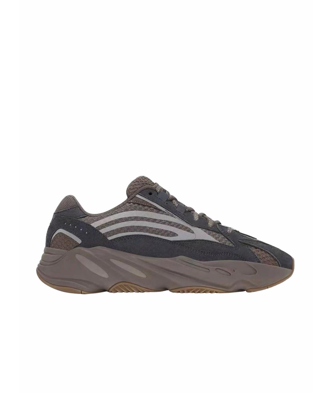 ADIDAS YEEZY Коричневые замшевые низкие кроссовки / кеды, фото 1
