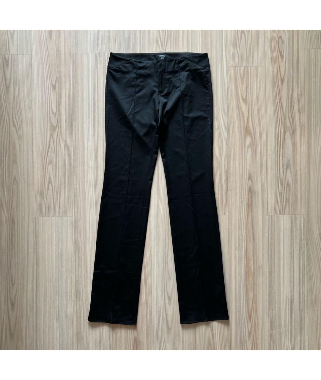VERSACE JEANS COUTURE Черные хлопковые прямые брюки, фото 2
