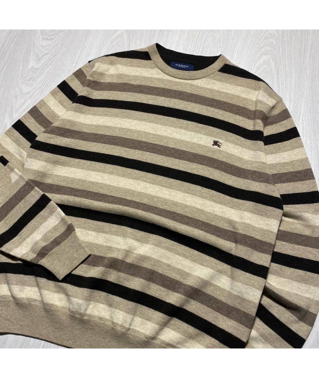 BURBERRY Бежевый шерстяной джемпер / свитер, фото 2