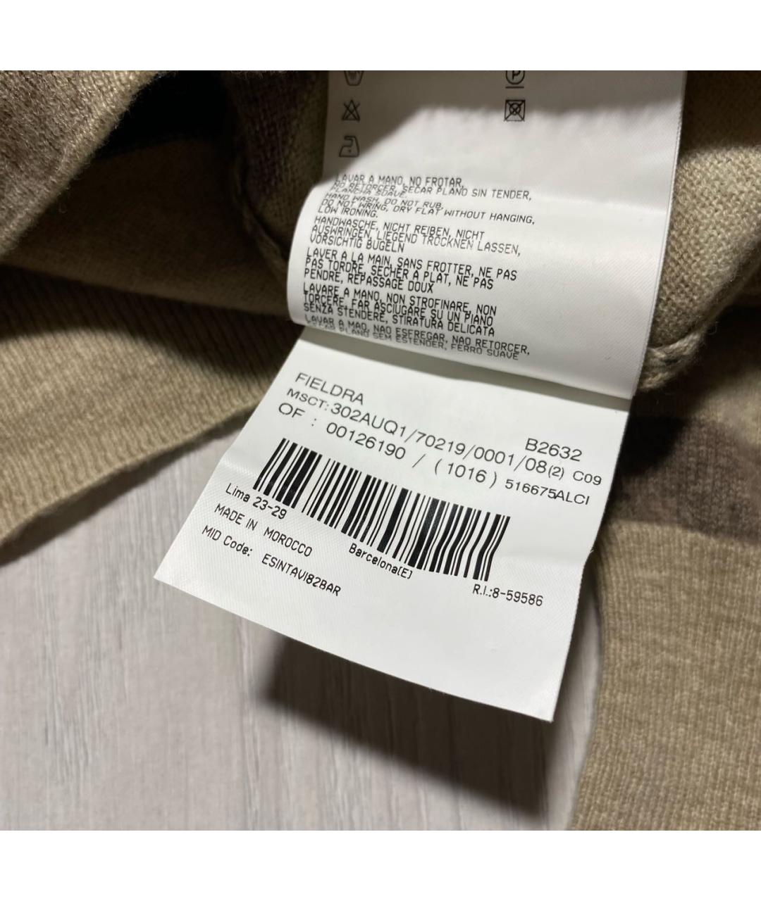 BURBERRY Бежевый шерстяной джемпер / свитер, фото 6