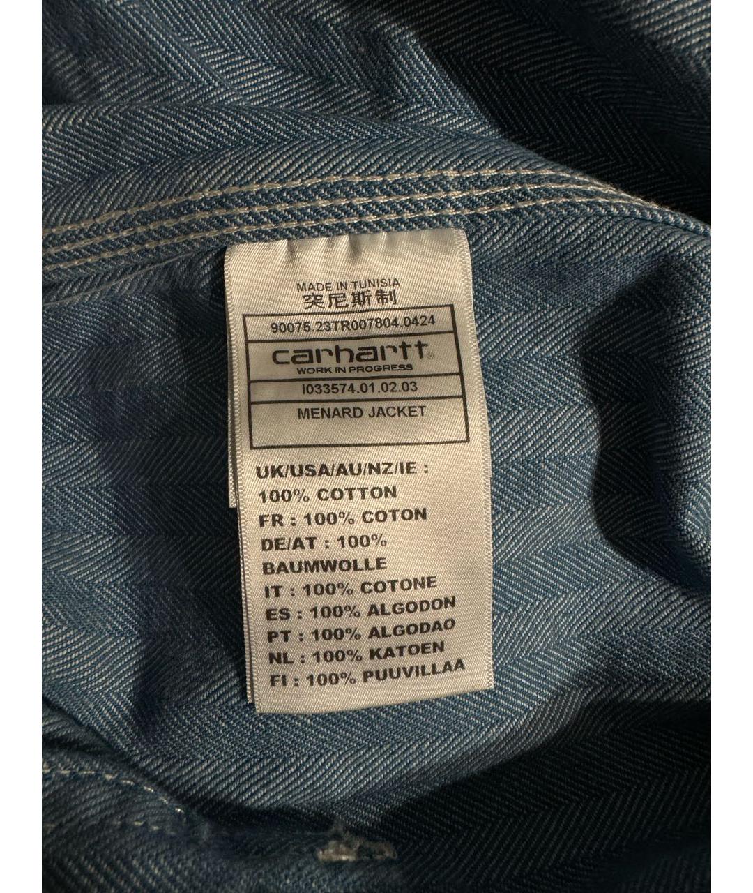 CARHARTT WIP Голубая хлопковая куртка, фото 7