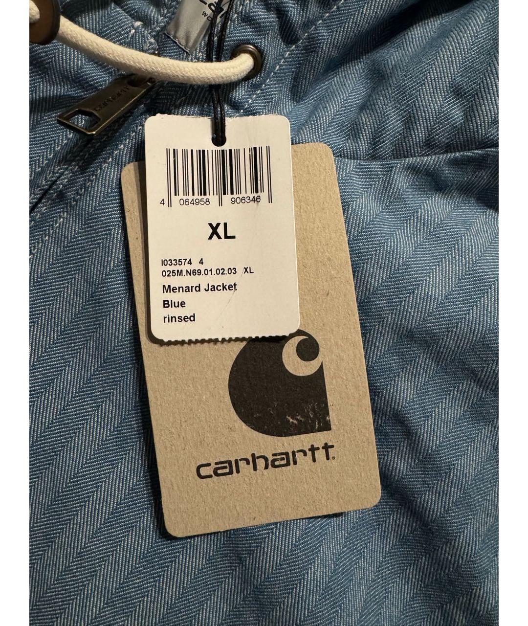 CARHARTT WIP Голубая хлопковая куртка, фото 4