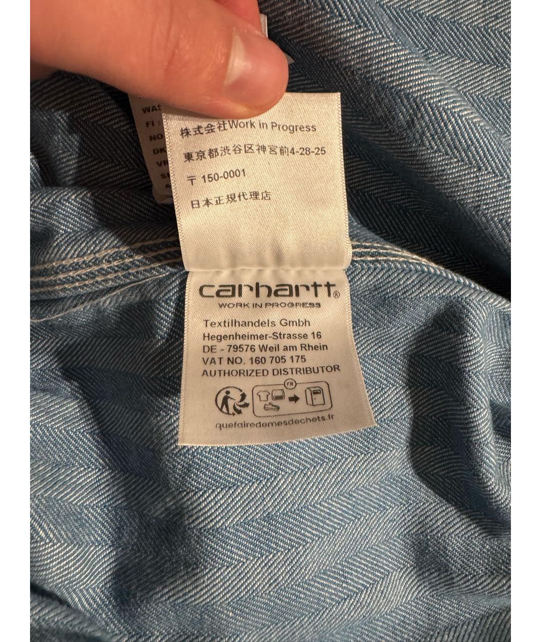 CARHARTT WIP Голубая хлопковая куртка, фото 8