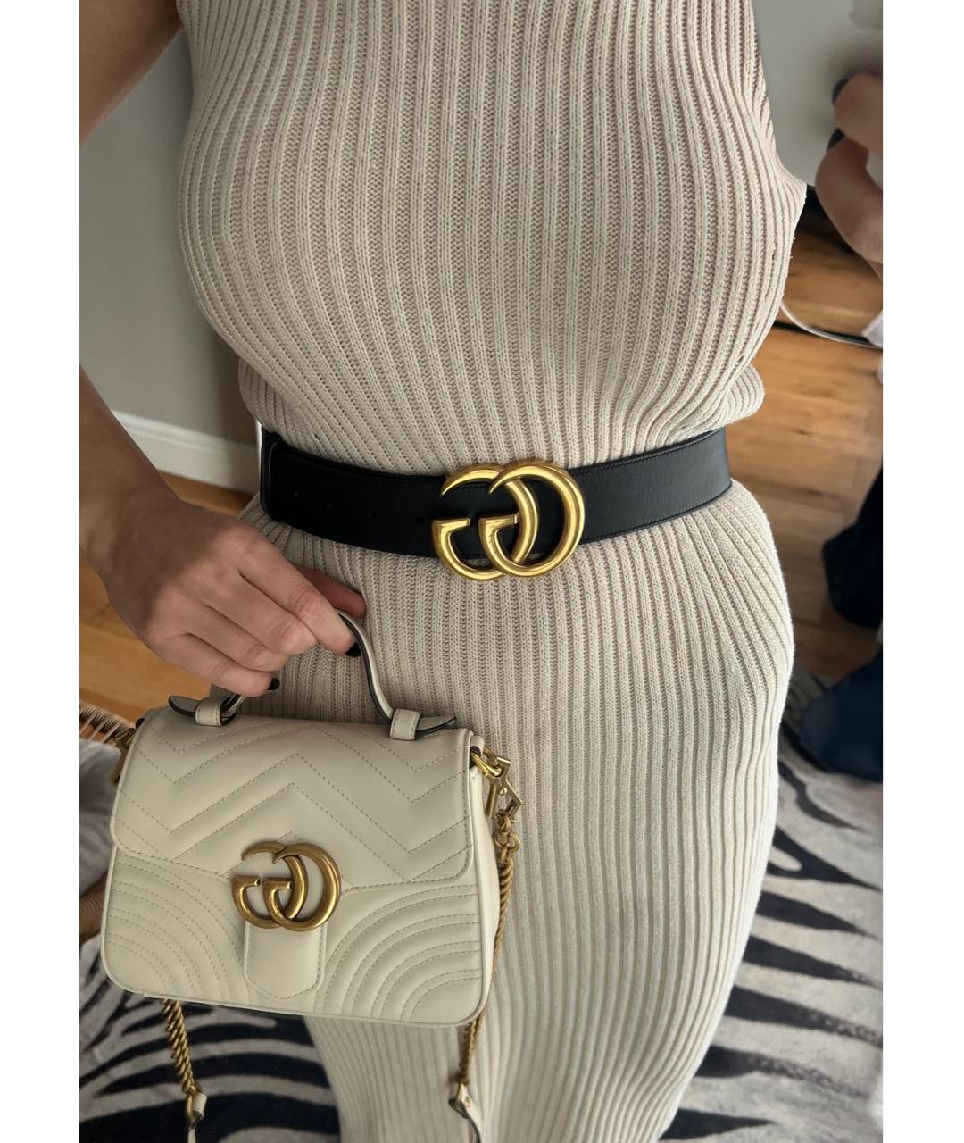 GUCCI Черный кожаный ремень, фото 4