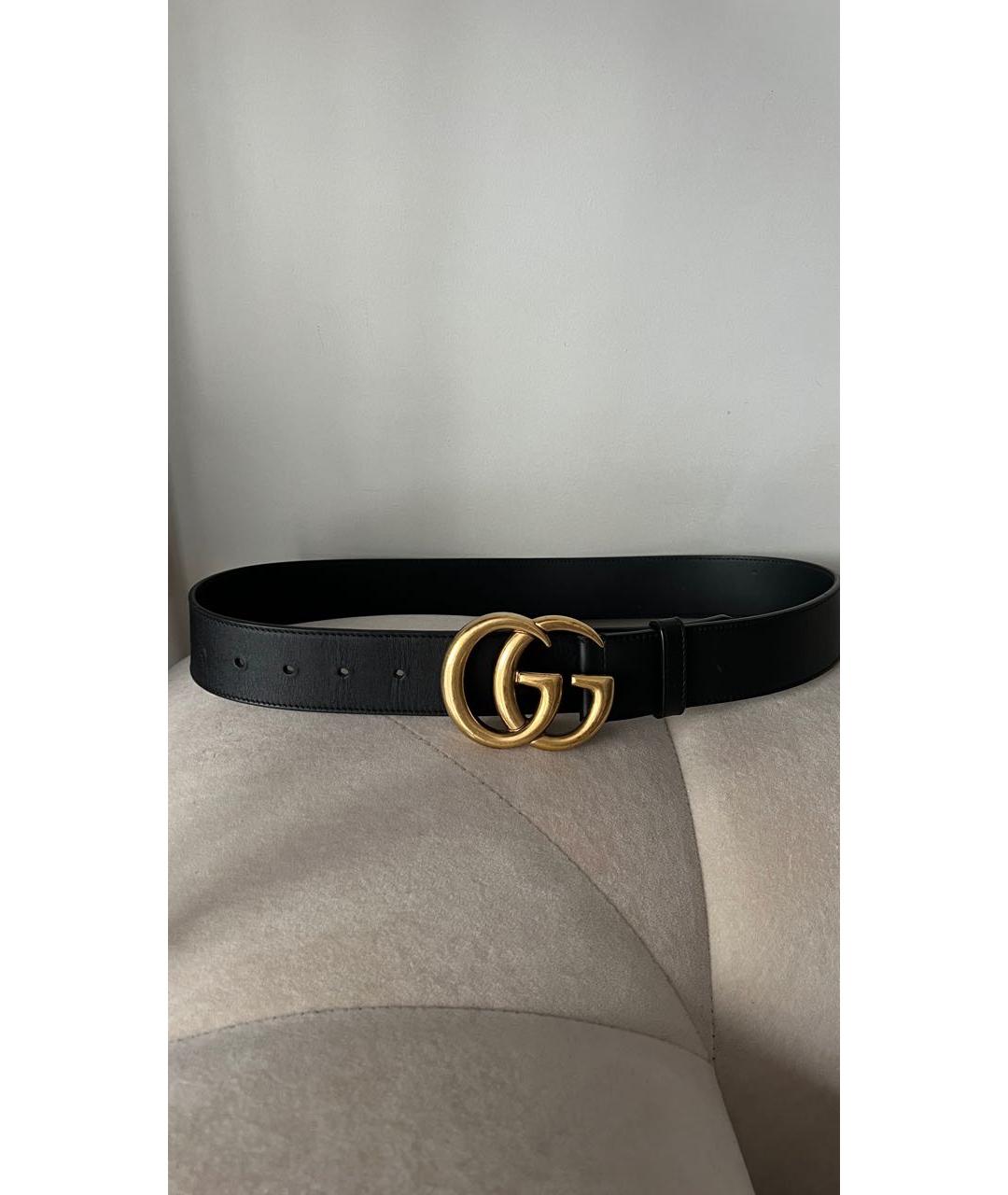 GUCCI Черный кожаный ремень, фото 8