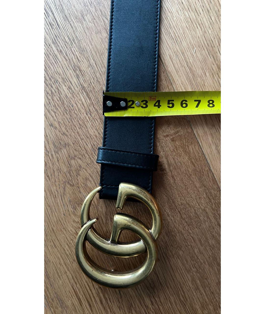 GUCCI Черный кожаный ремень, фото 6