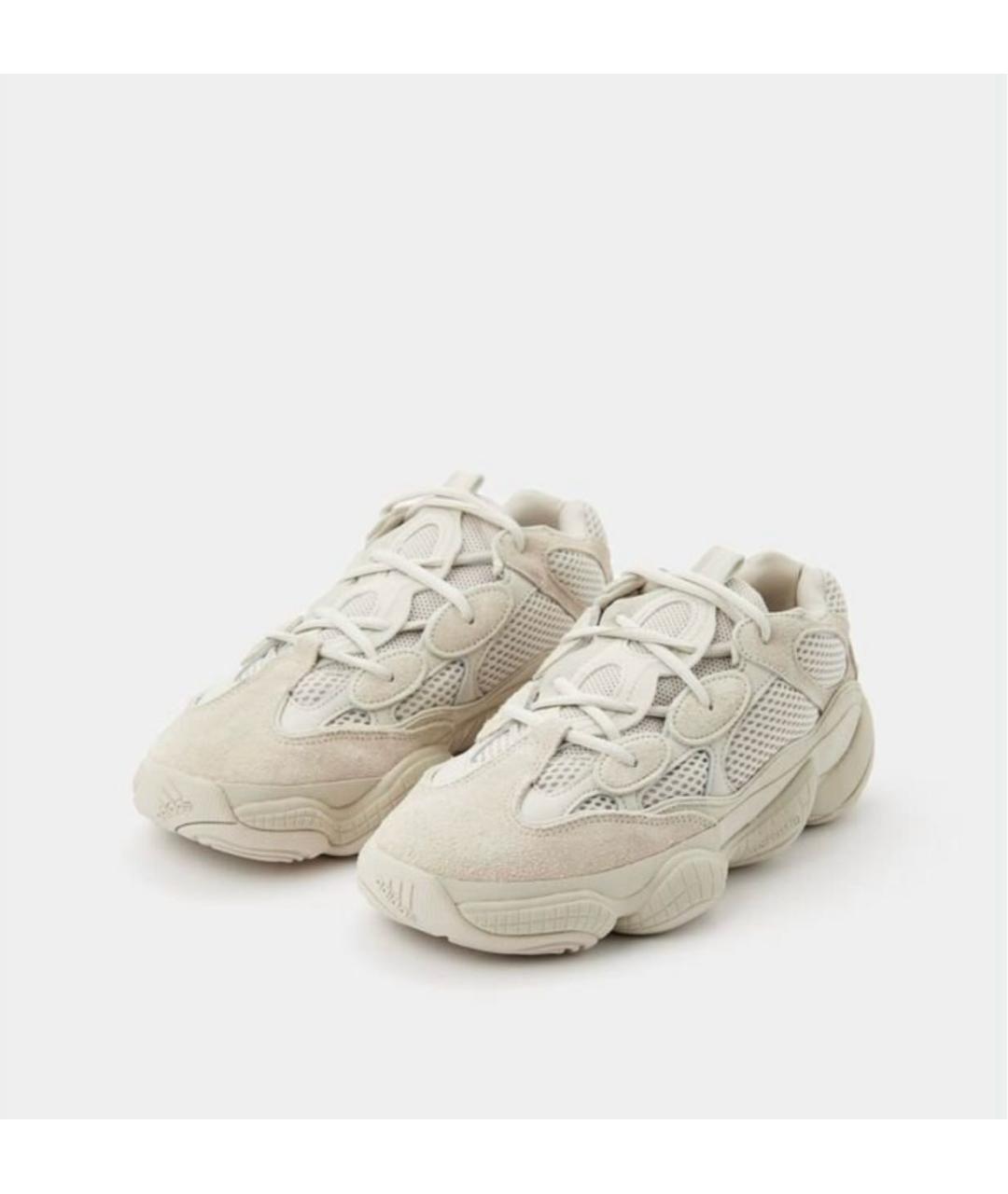YEEZY Бежевые замшевые кроссовки, фото 2