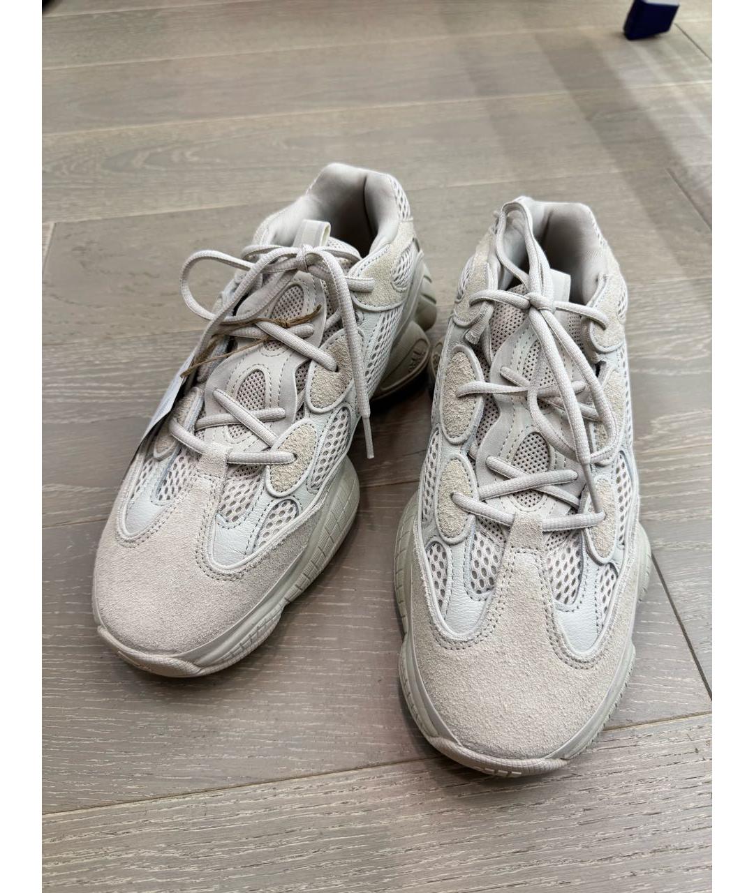 YEEZY Бежевые замшевые кроссовки, фото 3
