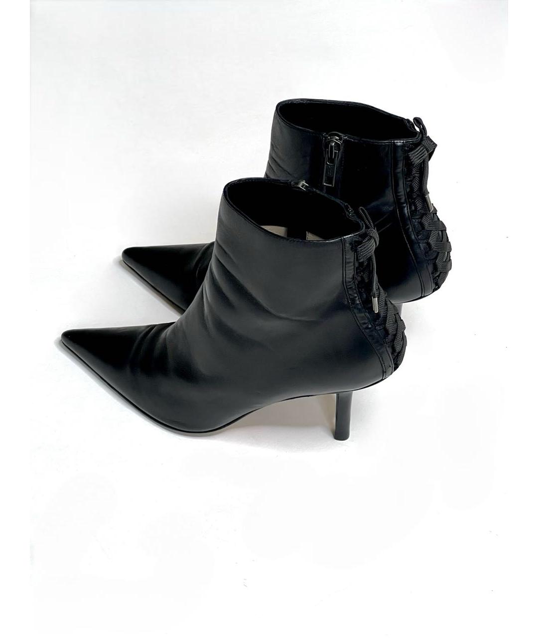 CHRISTIAN DIOR Черные кожаные полусапоги, фото 3