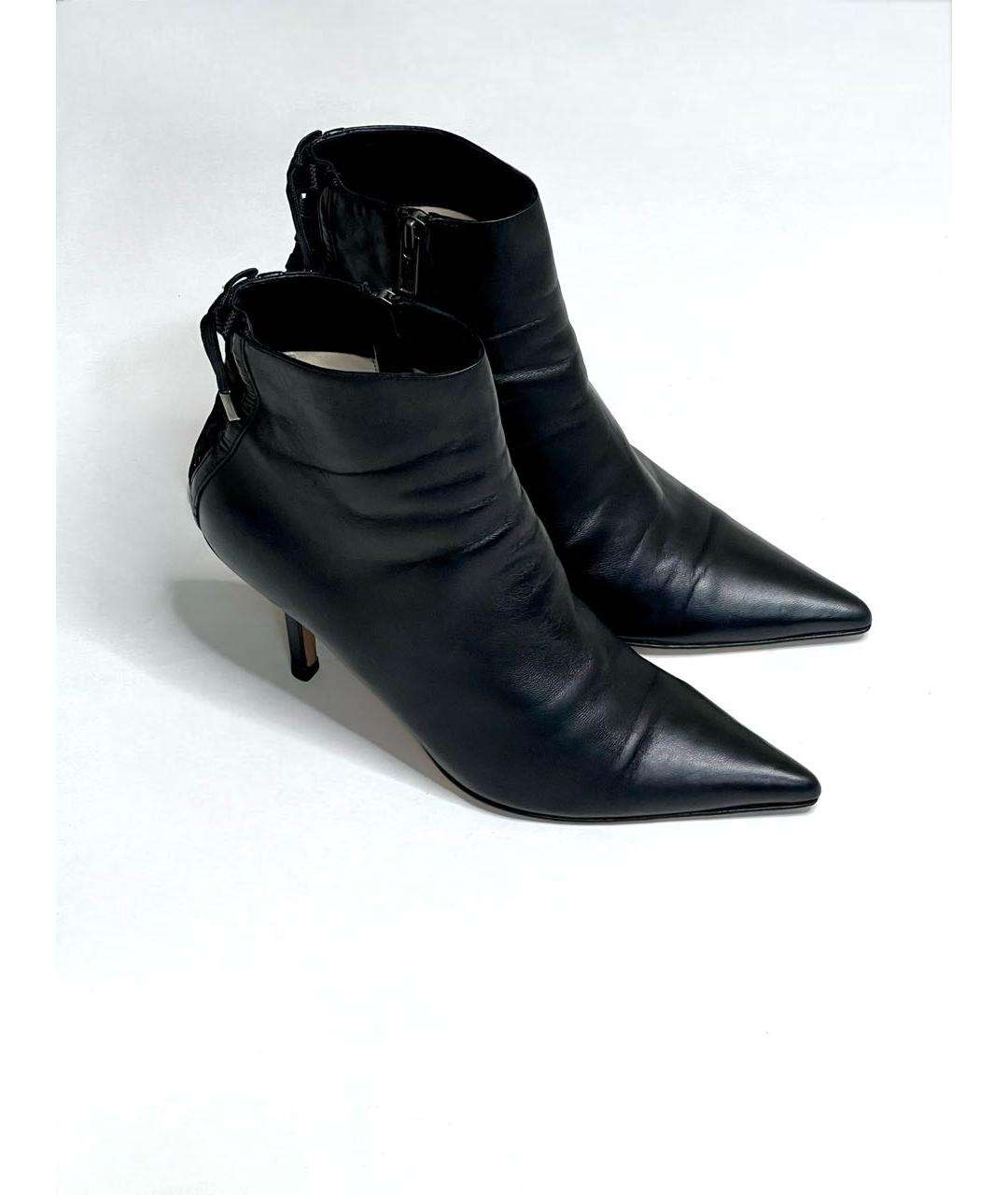 CHRISTIAN DIOR Черные кожаные полусапоги, фото 2