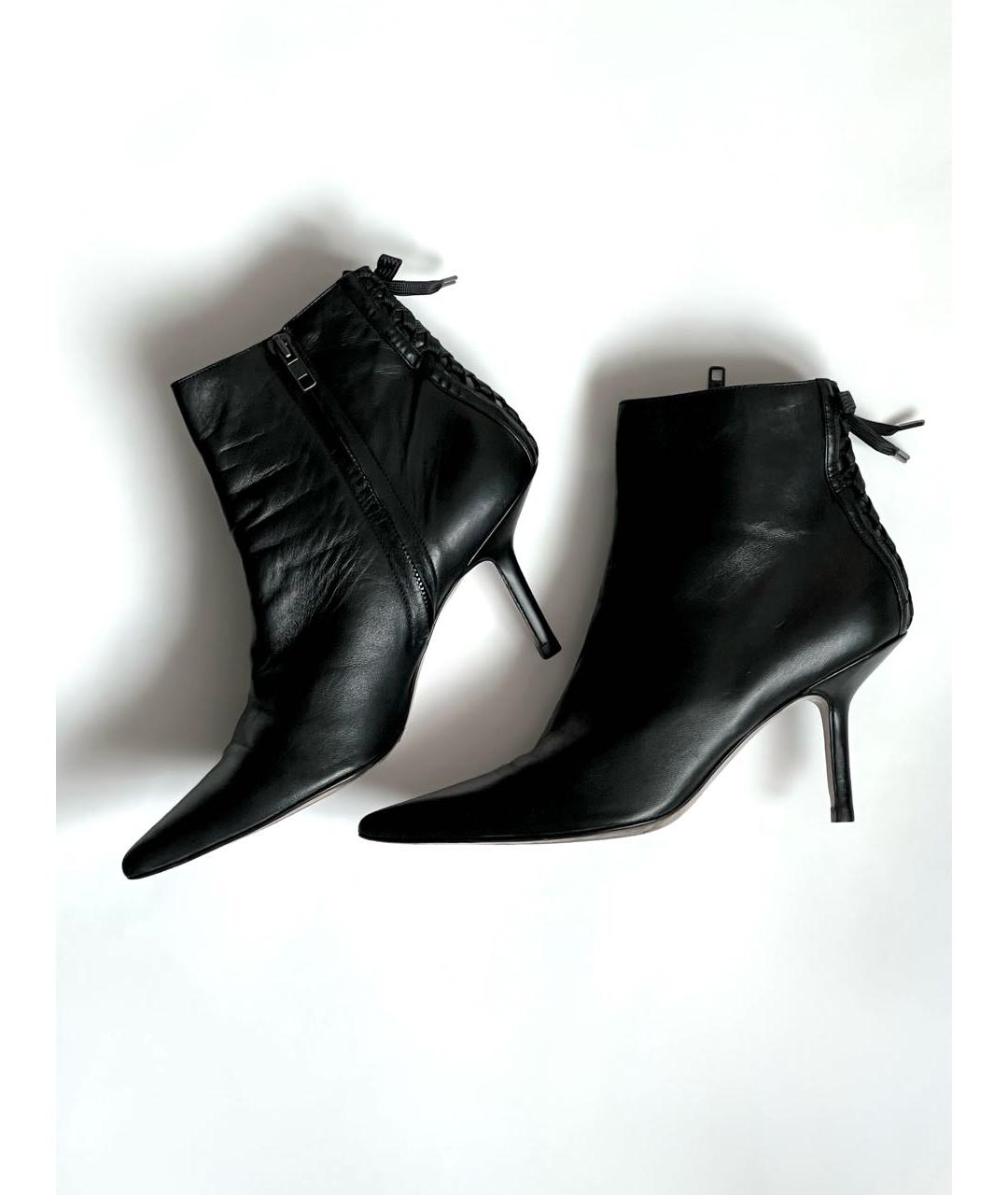 CHRISTIAN DIOR Черные кожаные полусапоги, фото 5