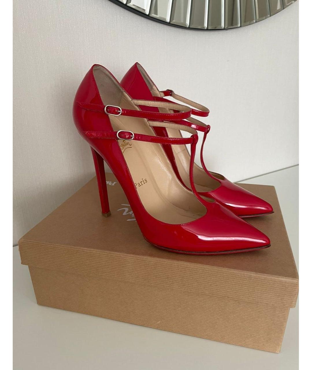 CHRISTIAN LOUBOUTIN Красные туфли из лакированной кожи, фото 7