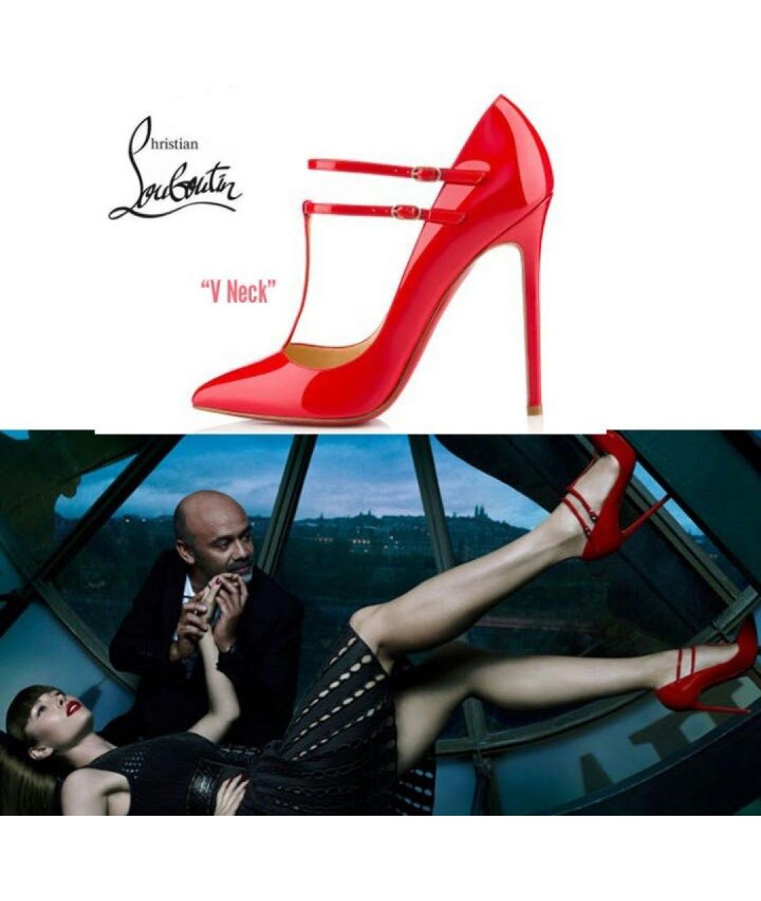 CHRISTIAN LOUBOUTIN Красные туфли из лакированной кожи, фото 6
