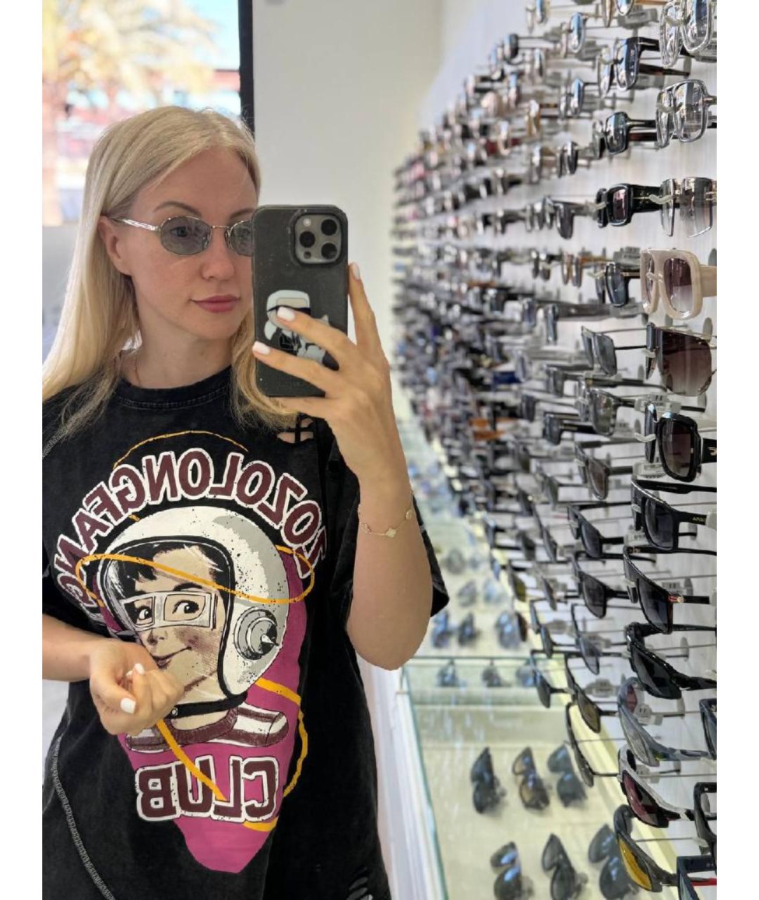 PRADA Серебряные металлические солнцезащитные очки, фото 4