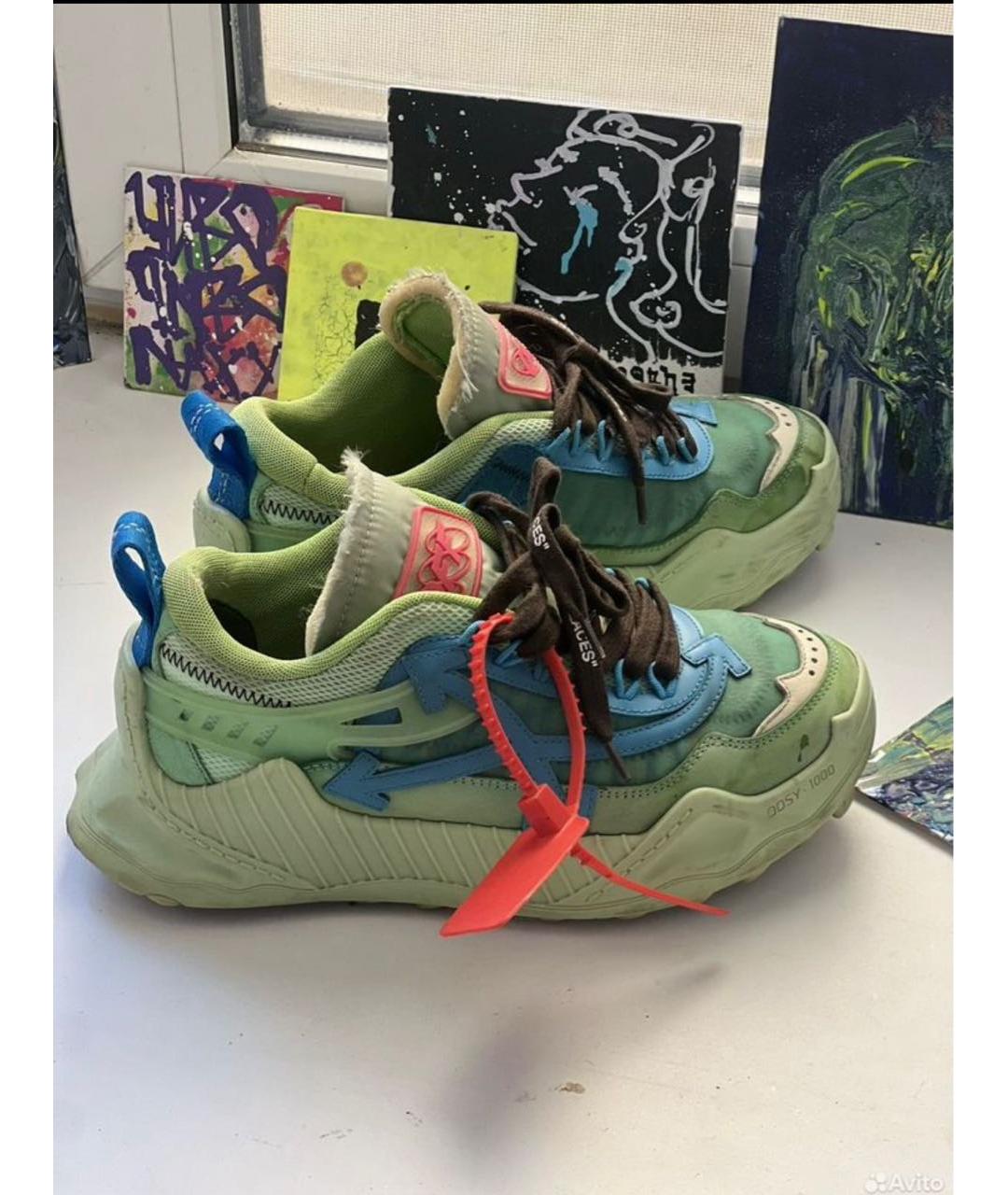 OFF-WHITE Салатовые кроссовки, фото 6