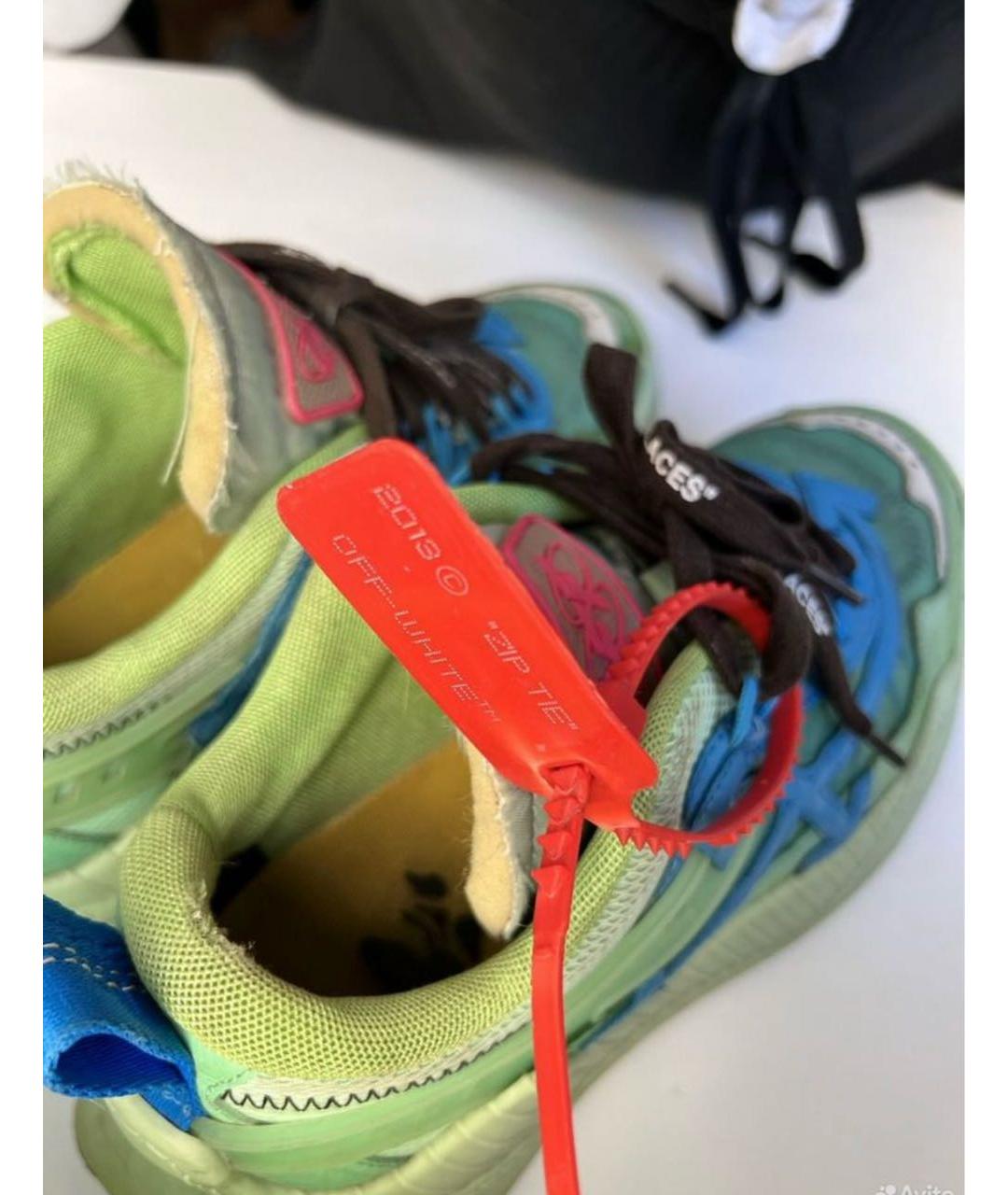 OFF-WHITE Салатовые кроссовки, фото 4