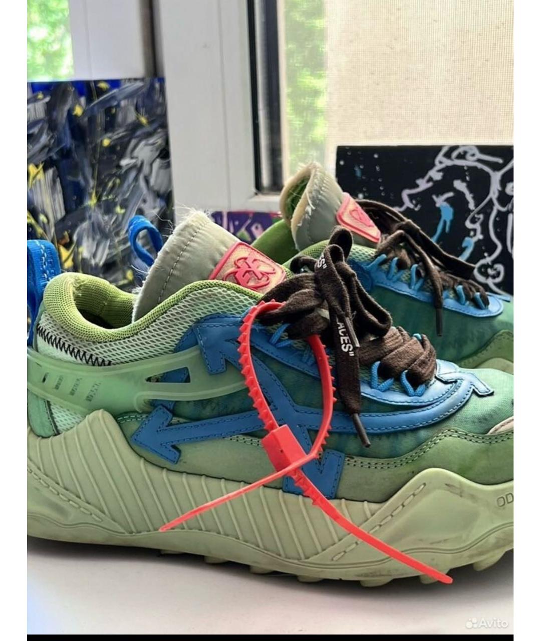 OFF-WHITE Салатовые кроссовки, фото 5