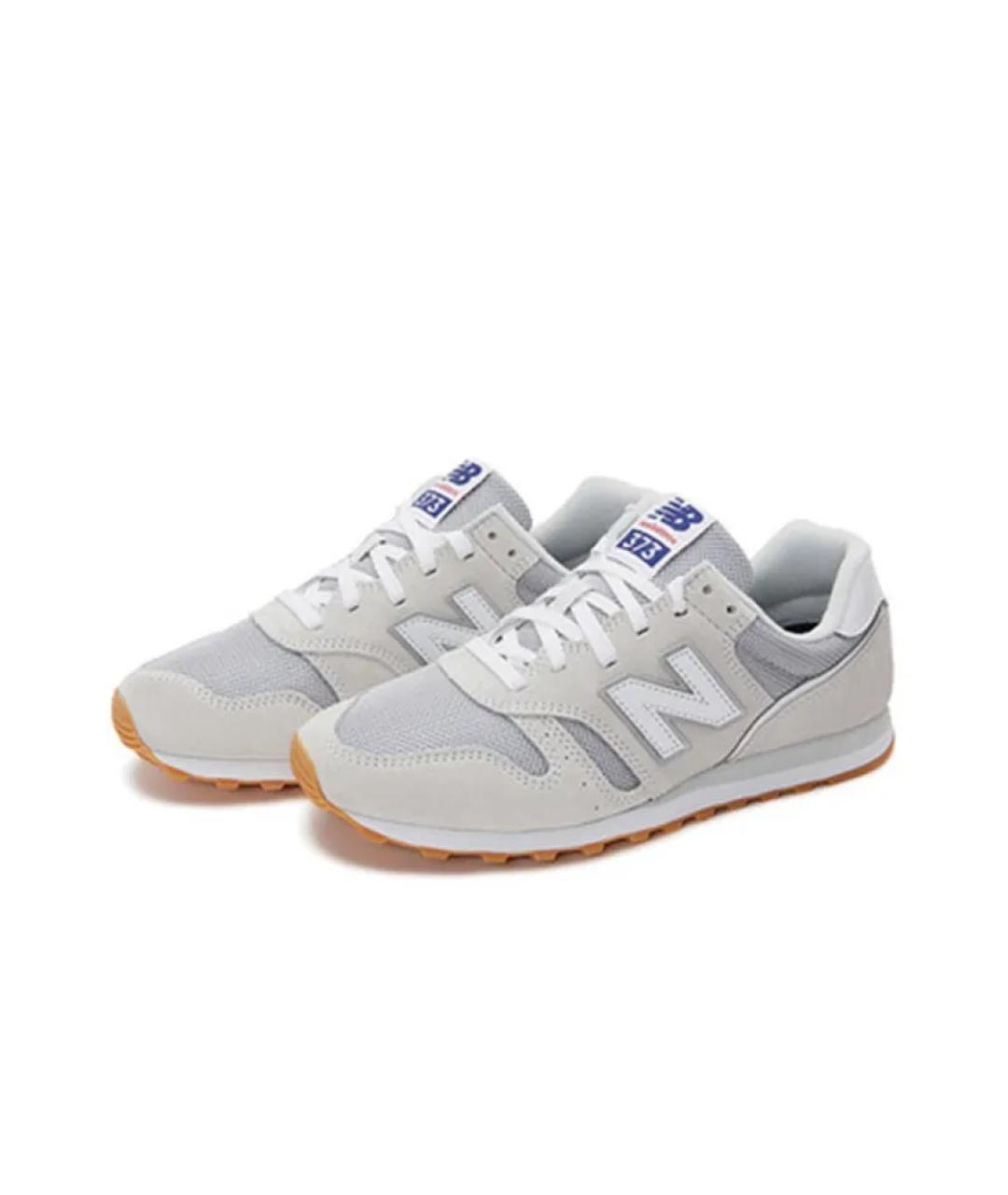 NEW BALANCE Серые замшевые низкие кроссовки / кеды, фото 2