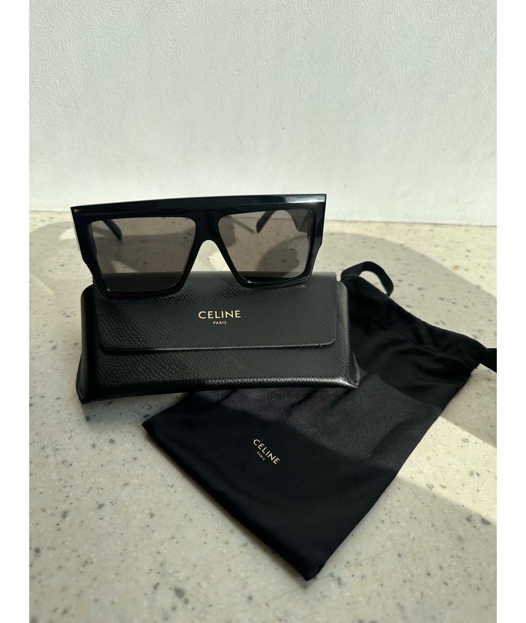 CELINE Черные пластиковые солнцезащитные очки, фото 4