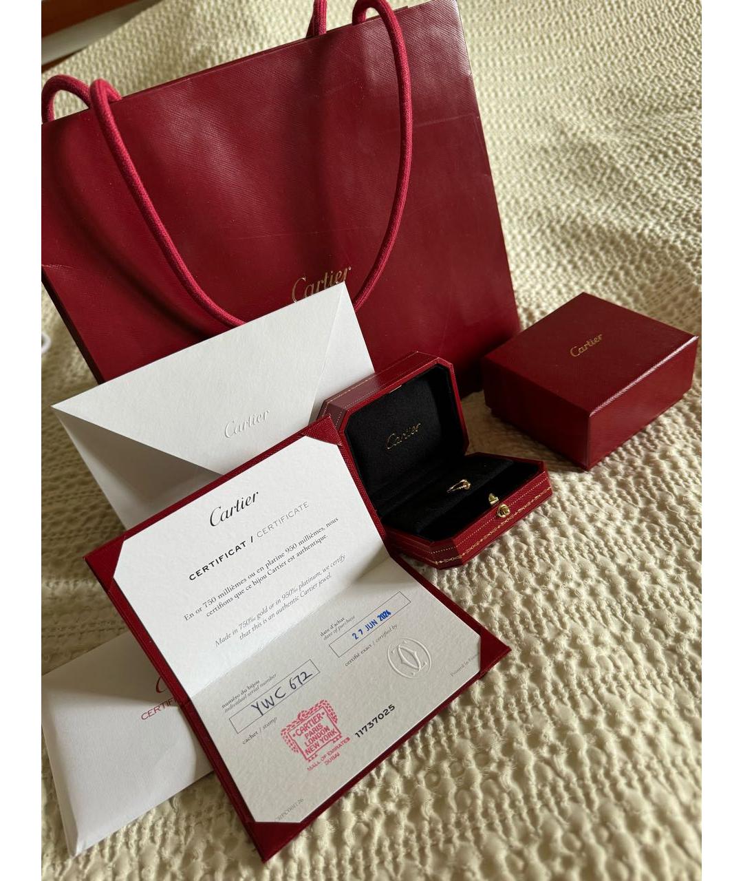 CARTIER Золотые серьги из желтого золота, фото 4