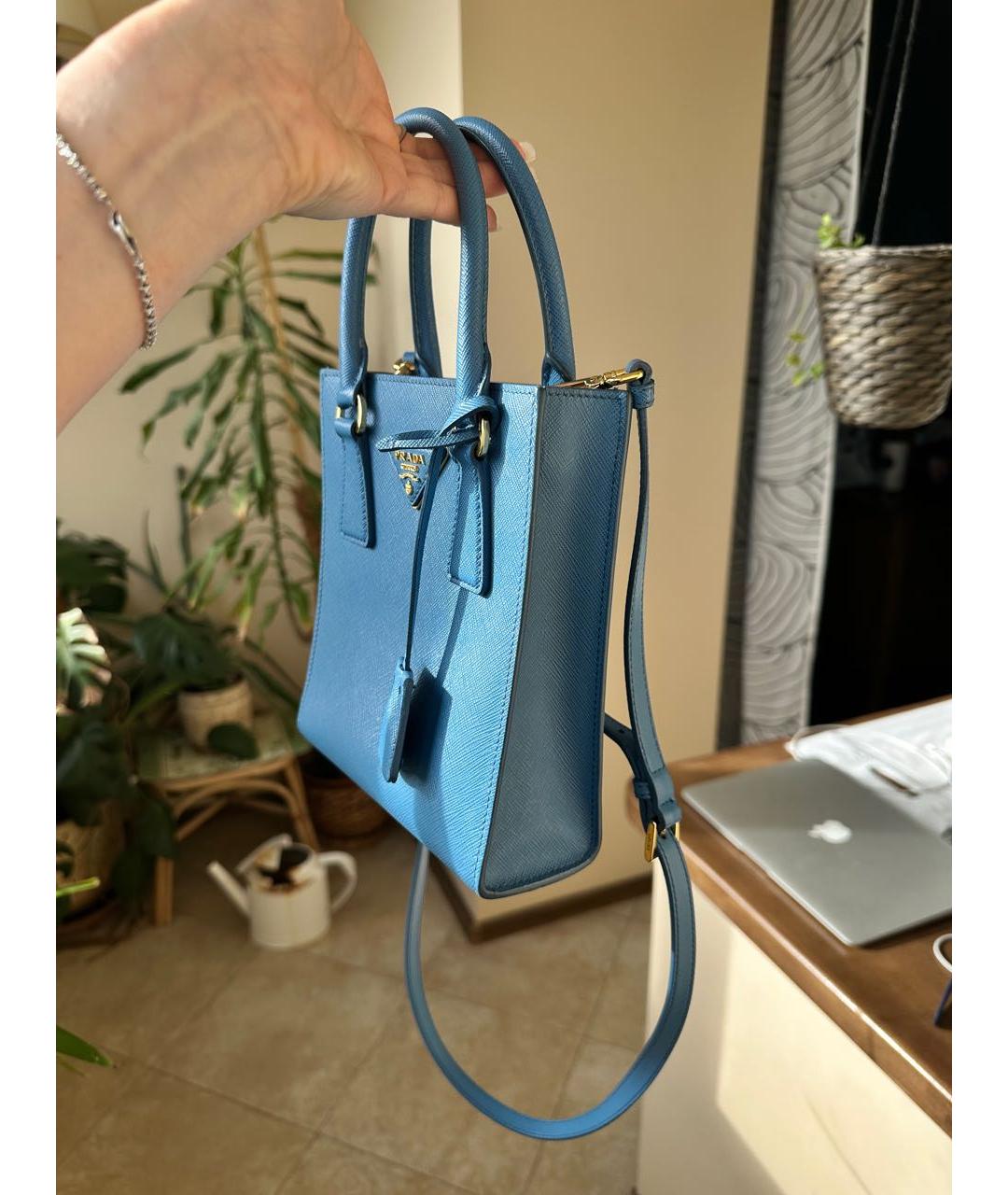 PRADA Голубая сумка тоут, фото 3