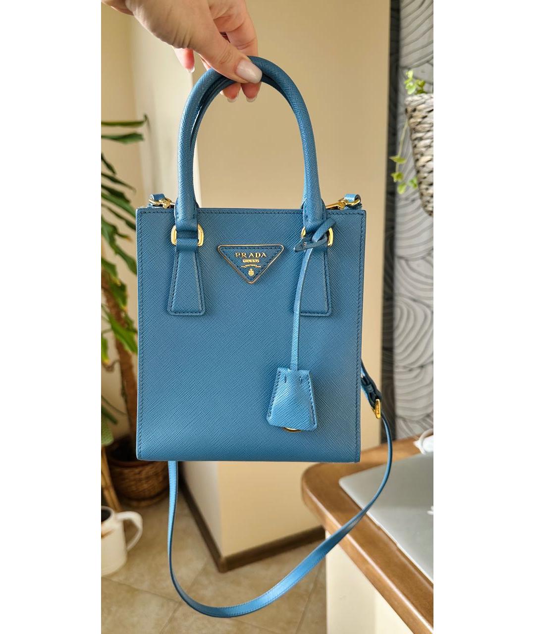 PRADA Голубая сумка тоут, фото 2