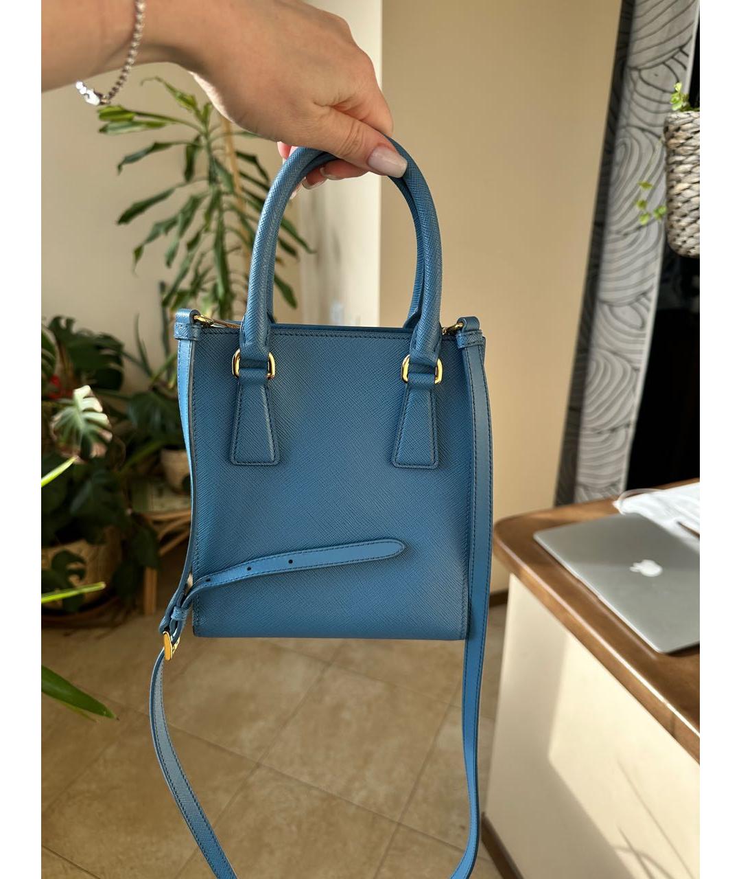 PRADA Голубая сумка тоут, фото 4