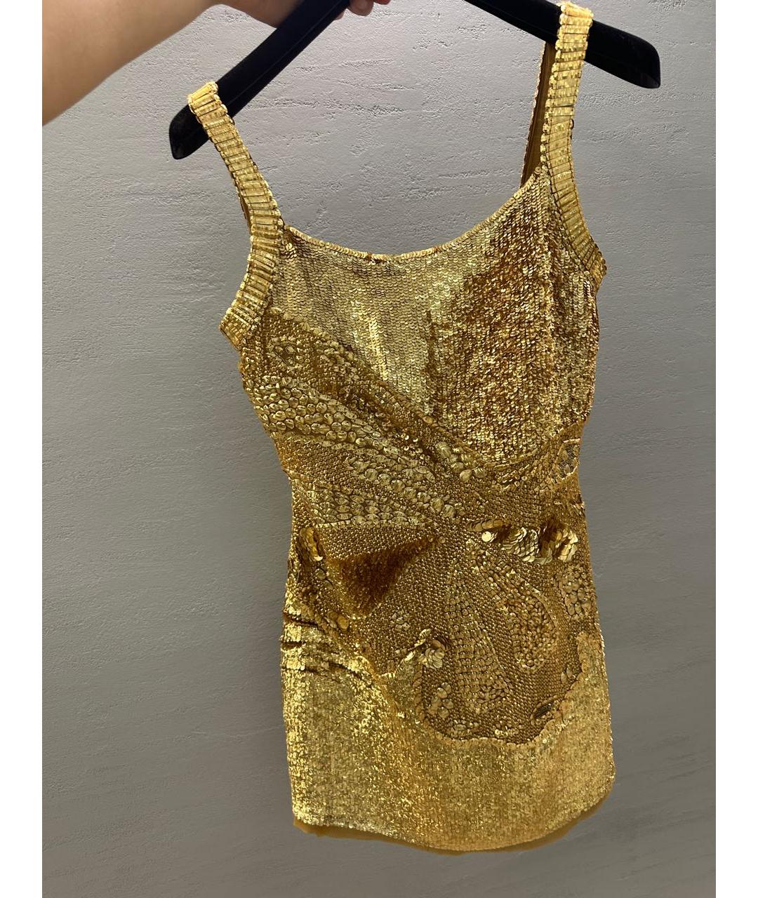 BLUMARINE Золотое вечернее платье, фото 9