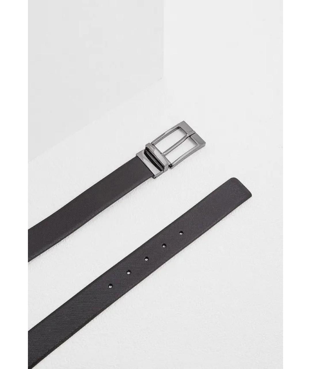 ARMANI EXCHANGE Черный кожаный ремень, фото 4