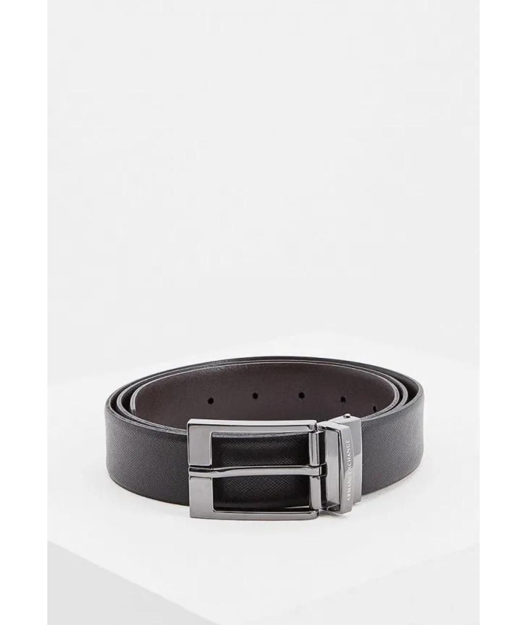 ARMANI EXCHANGE Черный кожаный ремень, фото 10