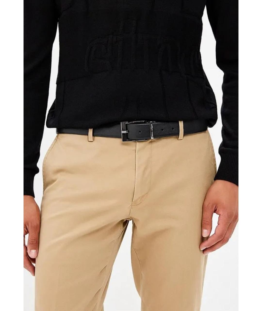 ARMANI EXCHANGE Черный кожаный ремень, фото 5