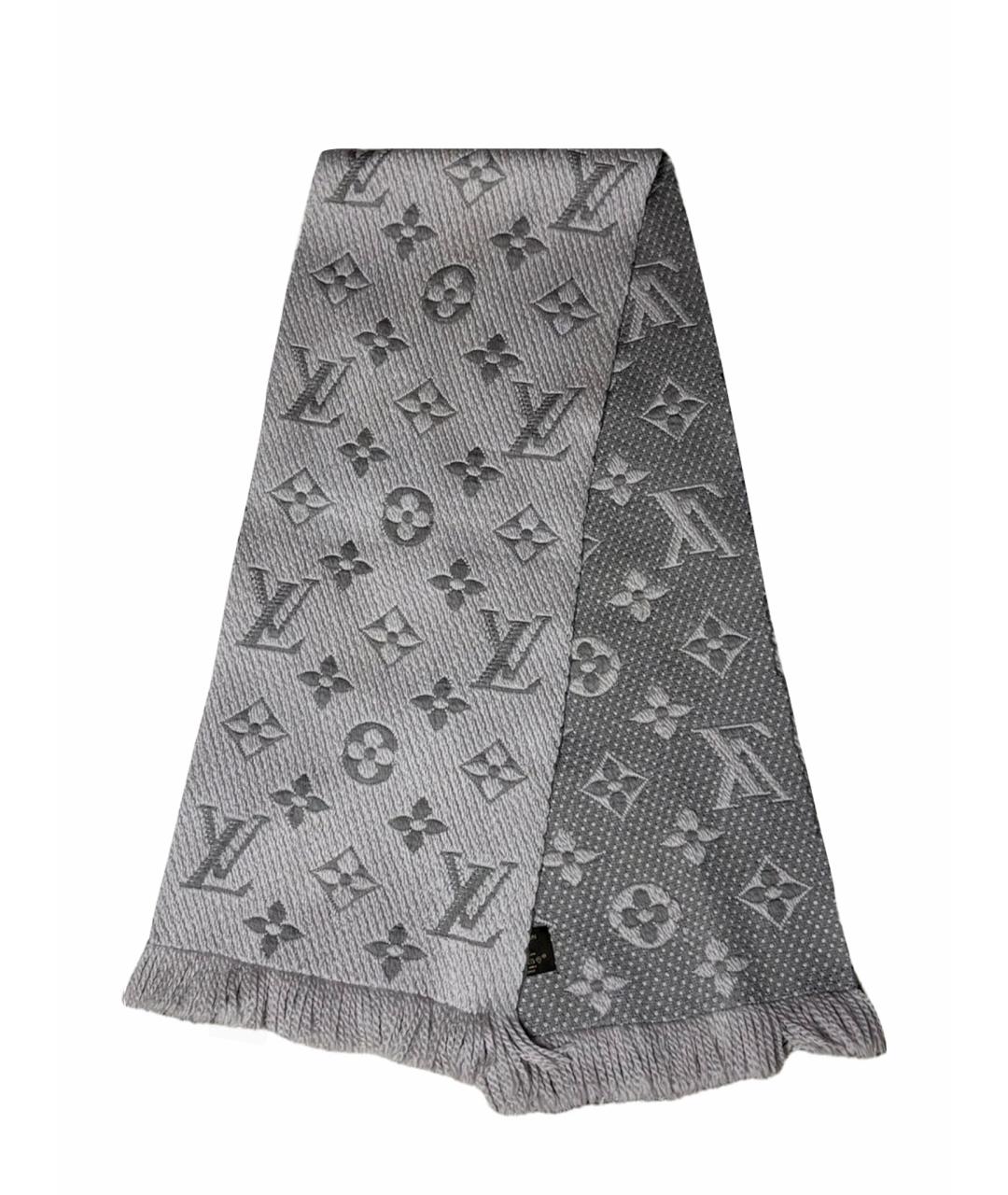 LOUIS VUITTON Серый шарф, фото 1