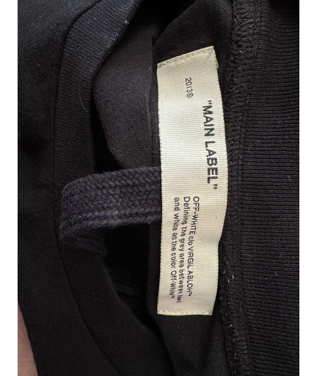 OFF-WHITE Черная хлопковая футболка, фото 5