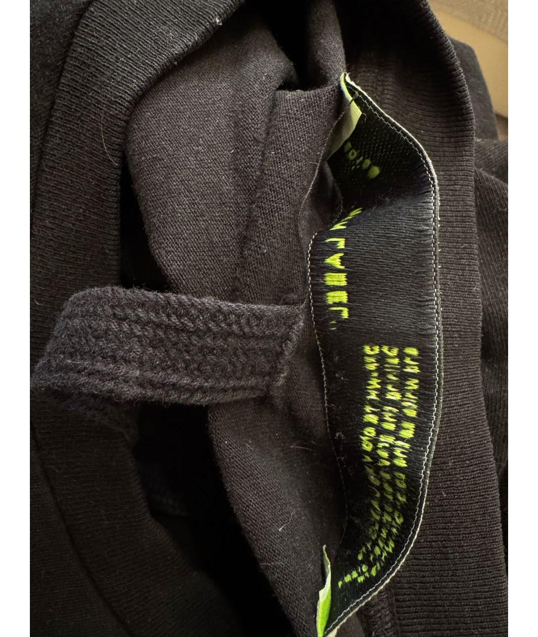 OFF-WHITE Черная хлопковая футболка, фото 6