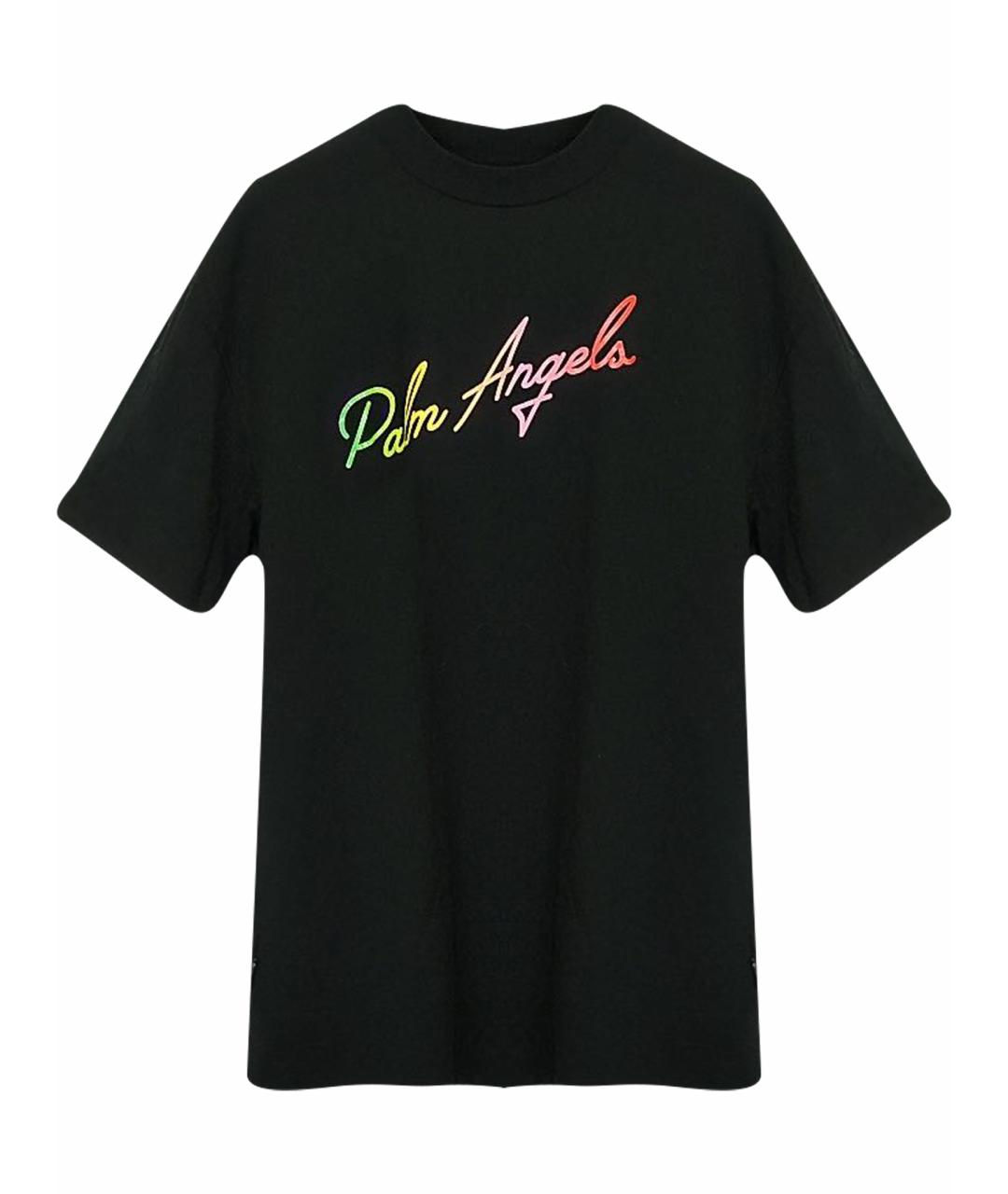 PALM ANGELS Черная хлопковая футболка, фото 1