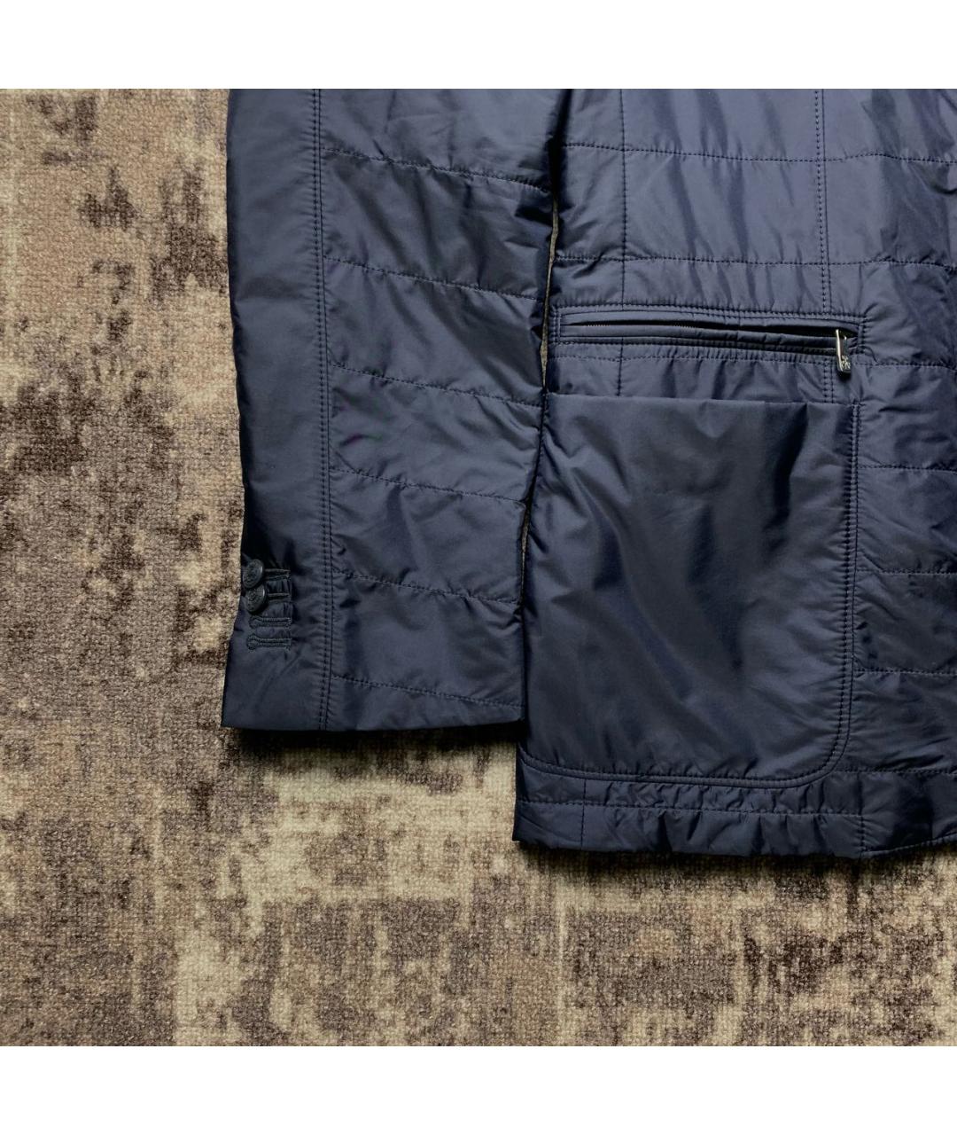 CORNELIANI Темно-синяя полиамидовая куртка, фото 3